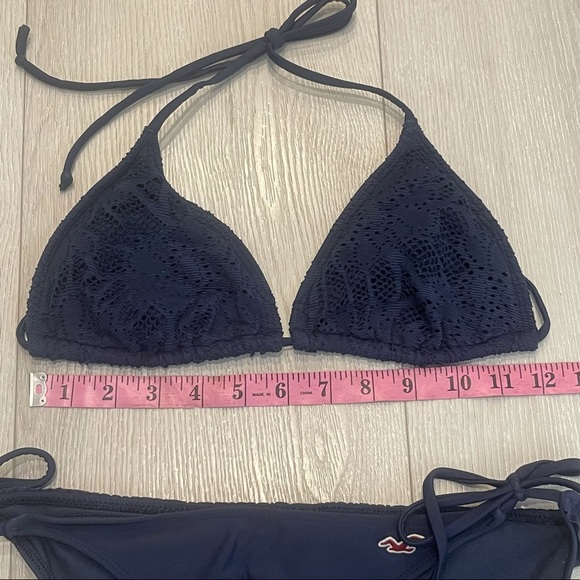 HOLLISTER Dark Blue Triangle Bikini Set - Picture 5 of 8
